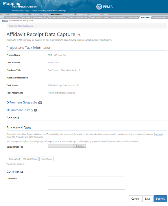 Affidavit Receipt Data Capture