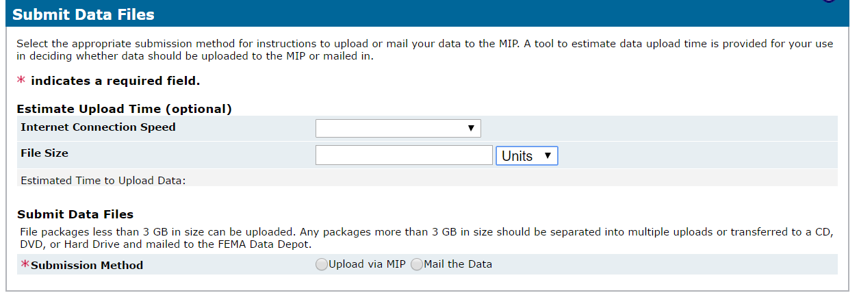 Submit Data Files -Upload via MIP 