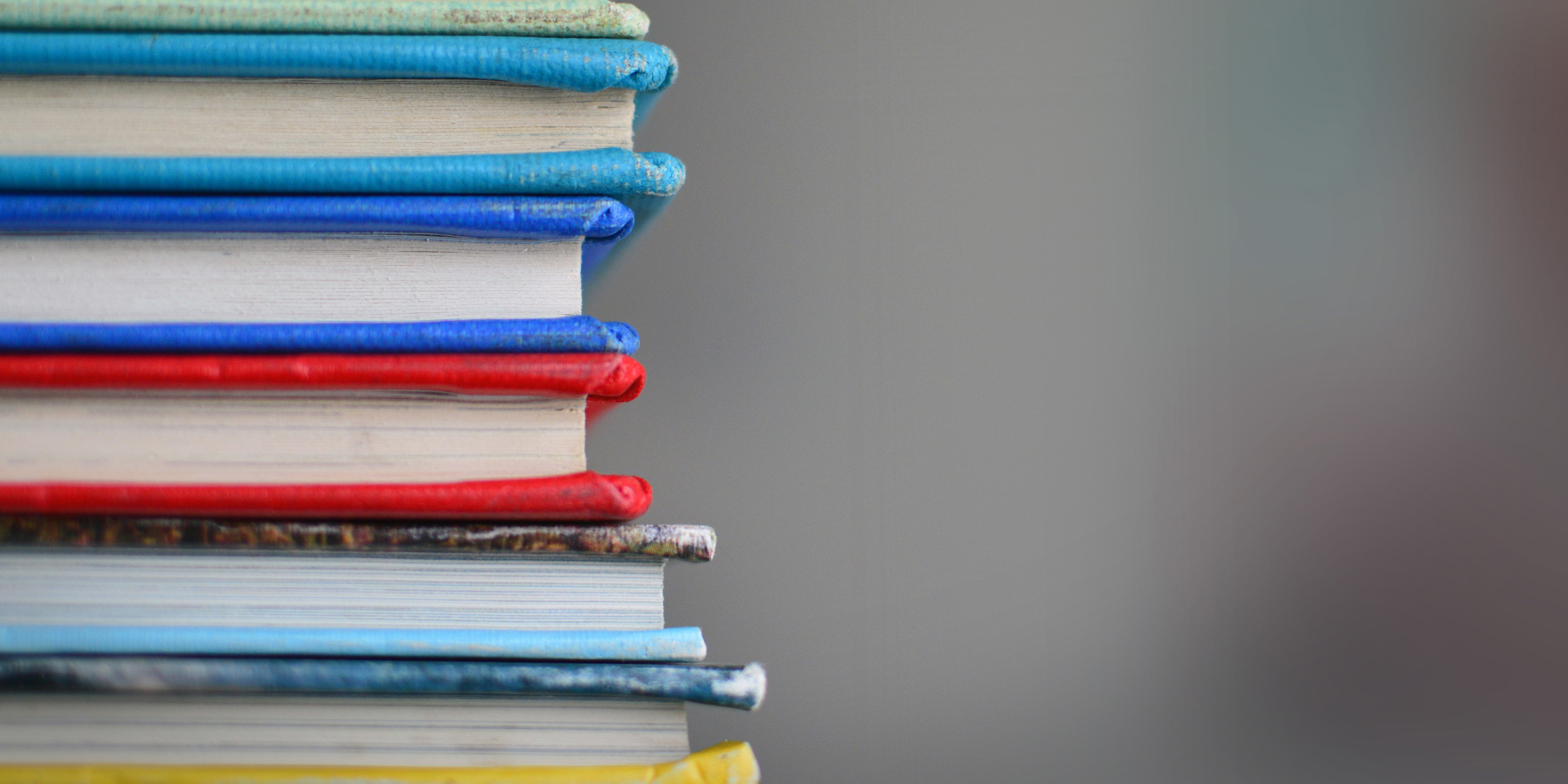 Books stacked on top of each other